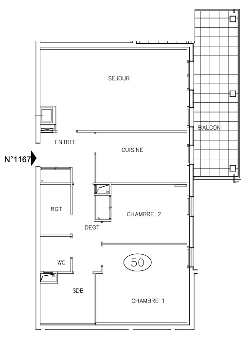 
                                                Vente
                                                 Appartement 3 pièces avec balcon - Suresnes