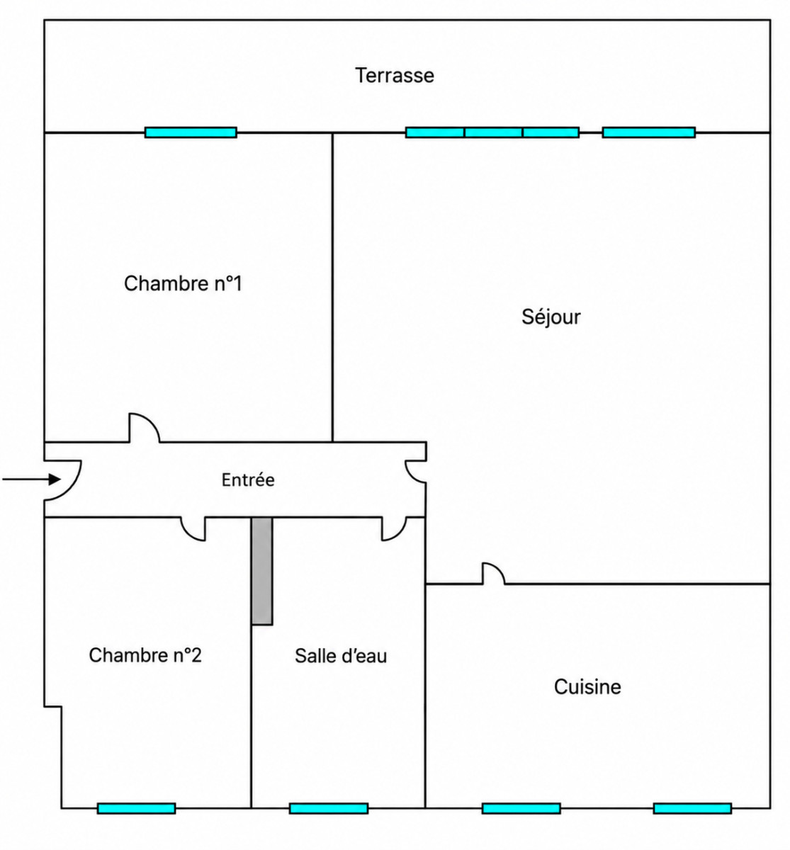 
                                                Vente
                                                 Appartement 3 pièces avec terrasse - Dernier étage