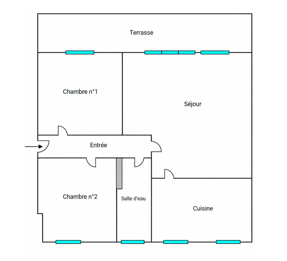 
                                                Vente
                                                 Appartement 3 pièces avec terrasse - Dernier étage