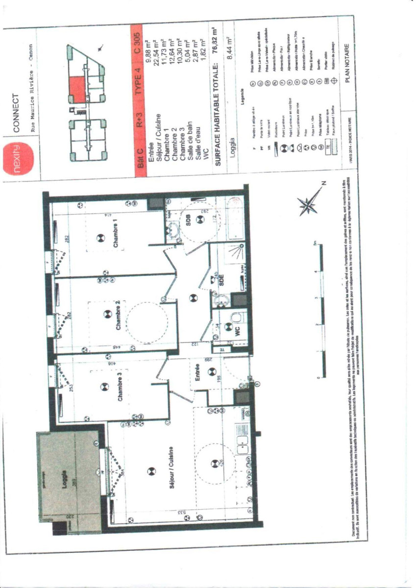 
                                                Vente
                                                 Appartement - 3 pièces - Cenon - 76 m²
