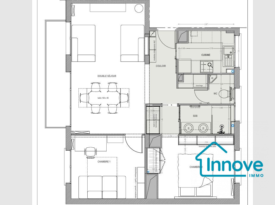
                                                Vente
                                                 Appartement 3 pièces Châtillon