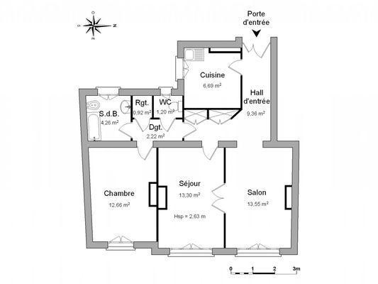 
                                                Location
                                                 Appartement 3 pièces Paris 12 proche Bois