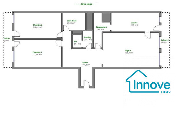 
                                                Vente
                                                 Appartement 3 pièces vue exceptionnelle Paris 15ème Alleray-Pr