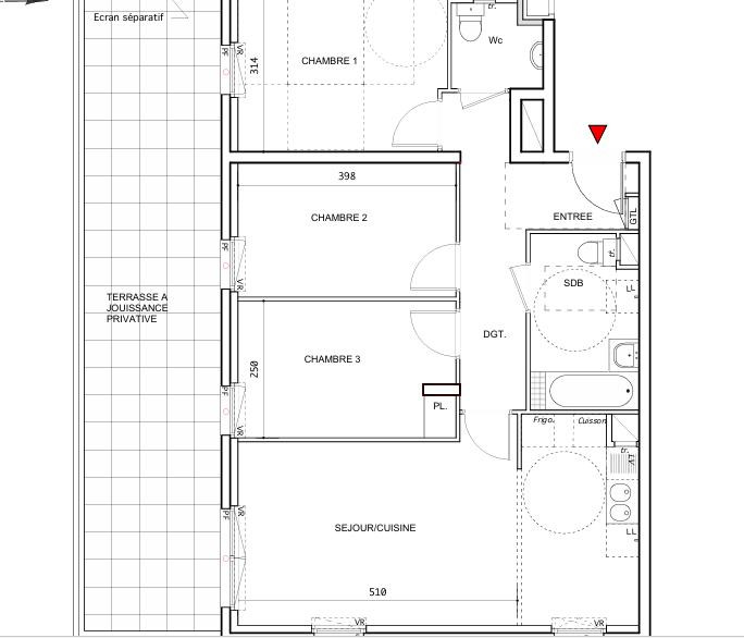 
                                                Vente
                                                 Appartement 4 pièces