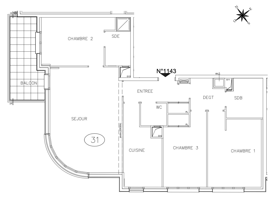 
                                                Vente
                                                 Appartement 4 pièces avec balcon - Suresnes