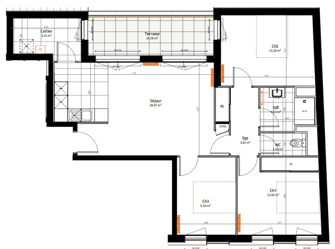 
                                                Vente
                                                 Appartement 4 pièces avec terrasse – Clichy
