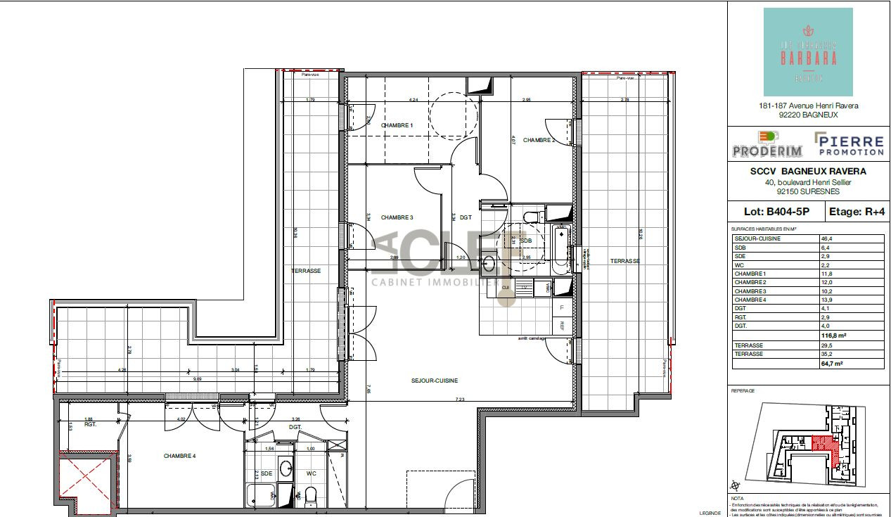 
                                                Vente
                                                 Appartement 5 pièces