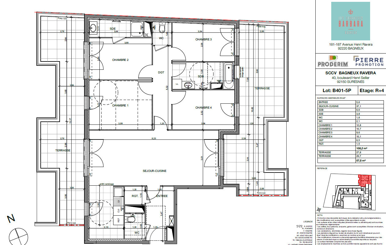 
                                                Vente
                                                 Appartement 5 pièces