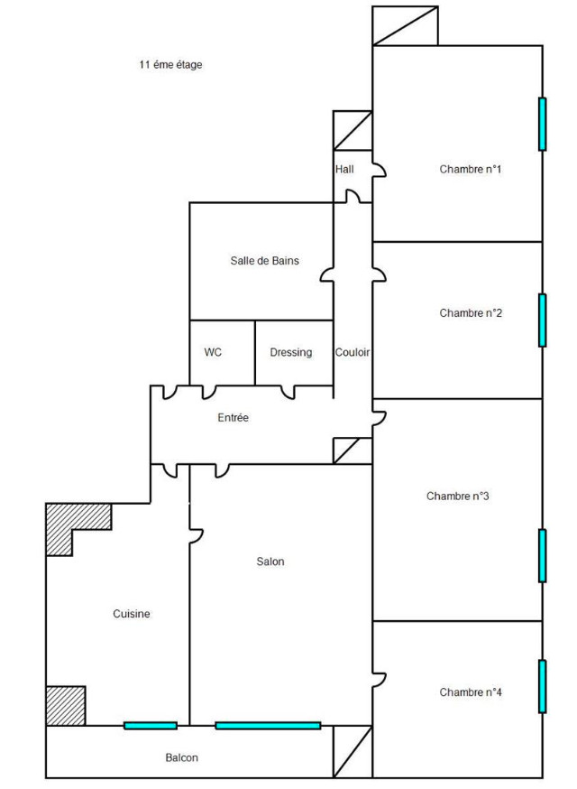 
                                                Vente
                                                 Appartement 5 pièces avec balcon - Colombes
