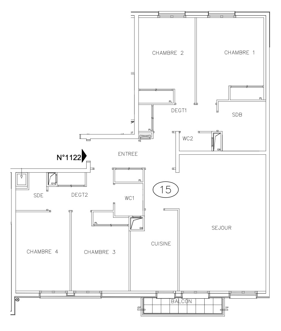 
                                                Vente
                                                 Appartement 5 pièces avec balcon - Suresnes