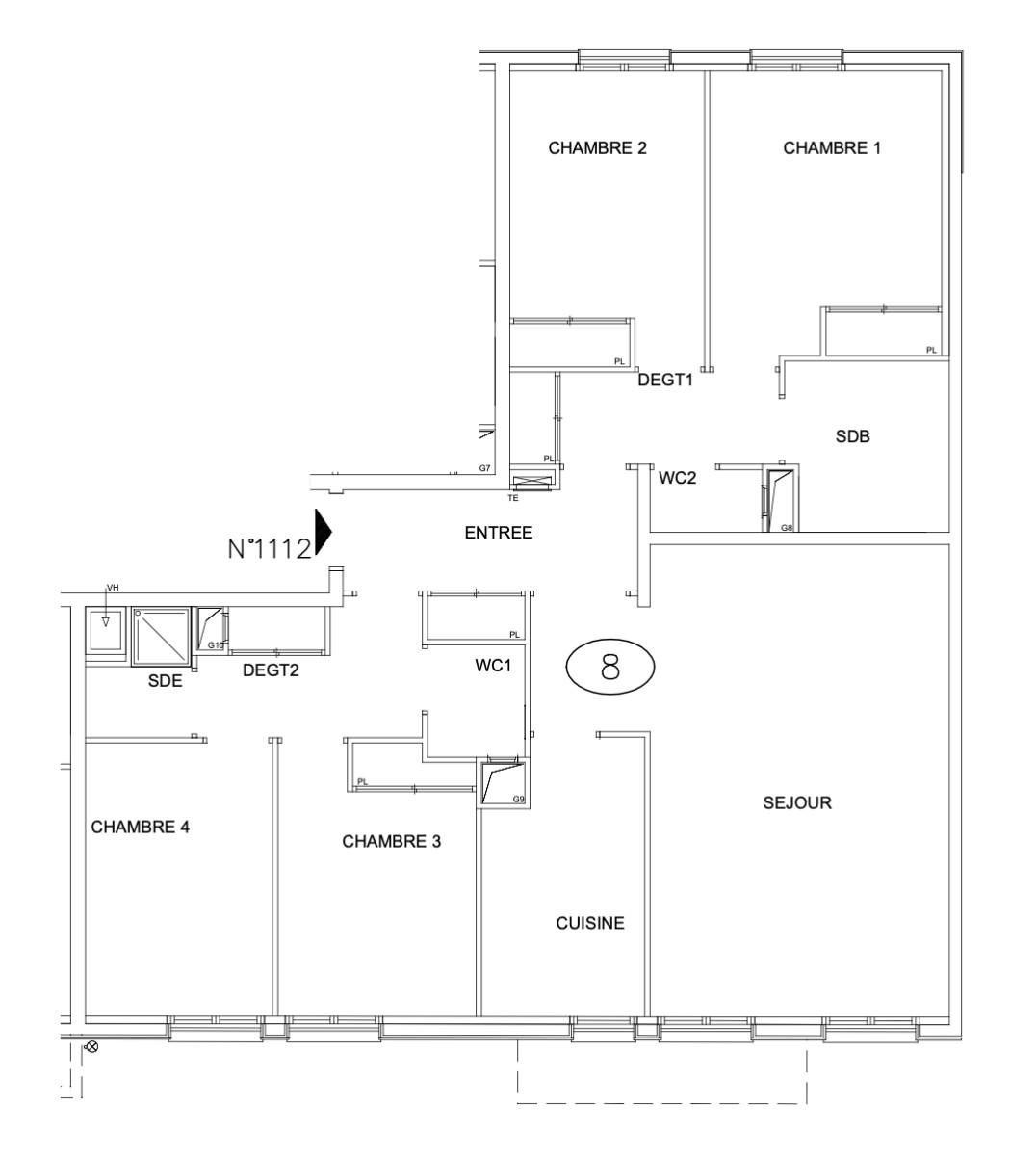 
                                                Vente
                                                 Appartement 5 pièces avec balcon - Suresnes