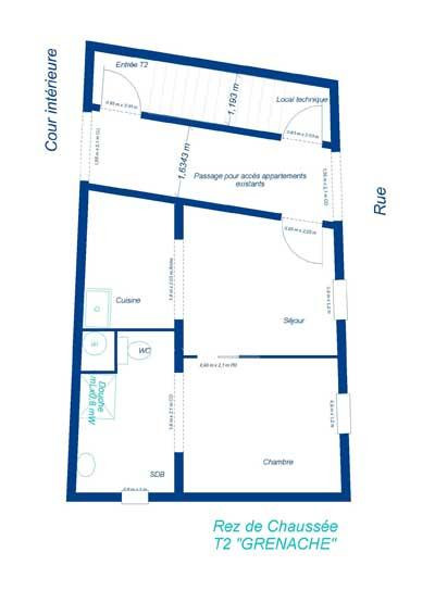 
                                                Location
                                                 Appartement au coeur du village de Montlegun.