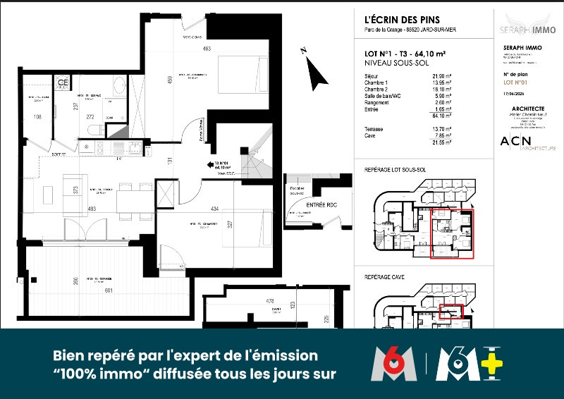 
                                                Vente
                                                 APPARTEMENT-BORD DE MER-JARD SUR MER