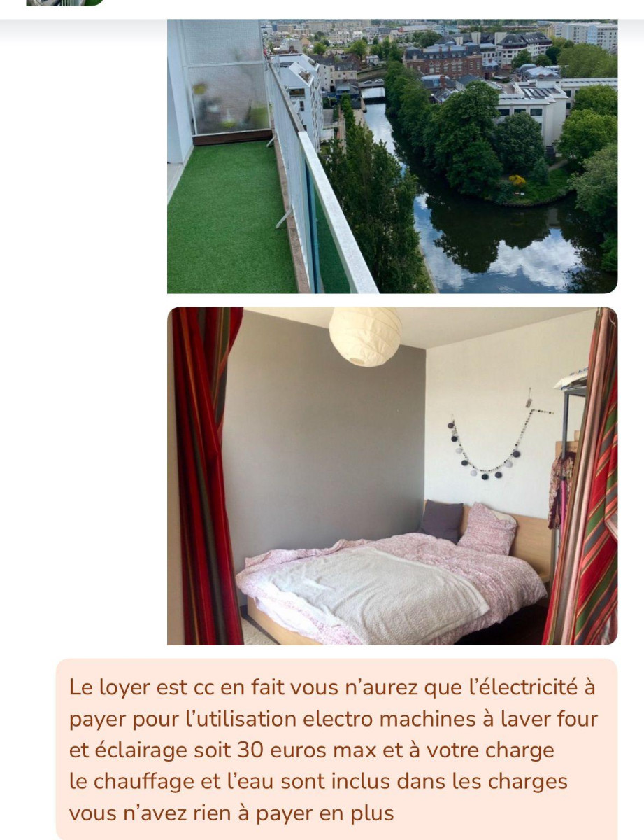 
                                                Location
                                                 Appartement dernier étage belle vue et parking