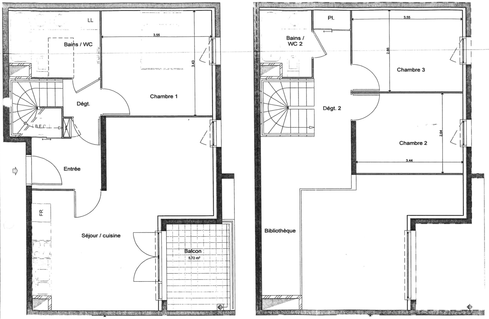 
                                                Vente
                                                 Appartement duplex, 3 chambres, Hyper centre de Tassin-la-Demi-Lune