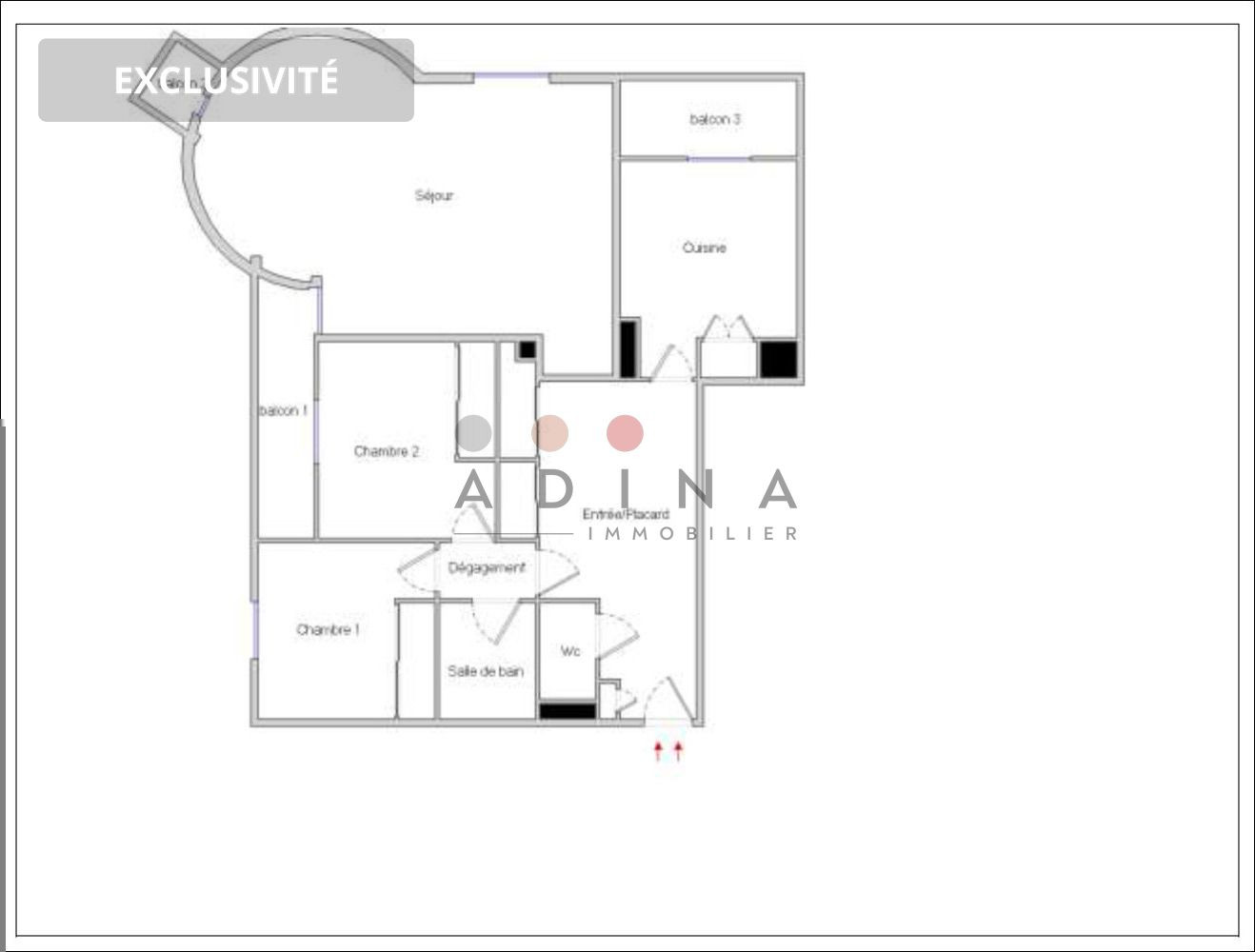 
                                                Vente
                                                 Appartement familial avec Balcon