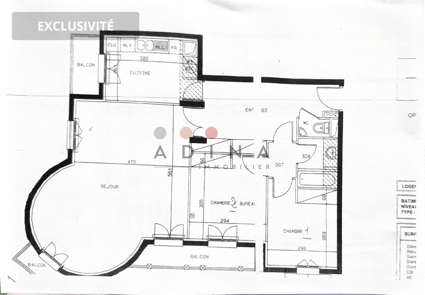 
                                                Vente
                                                 Appartement familial avec Balcon