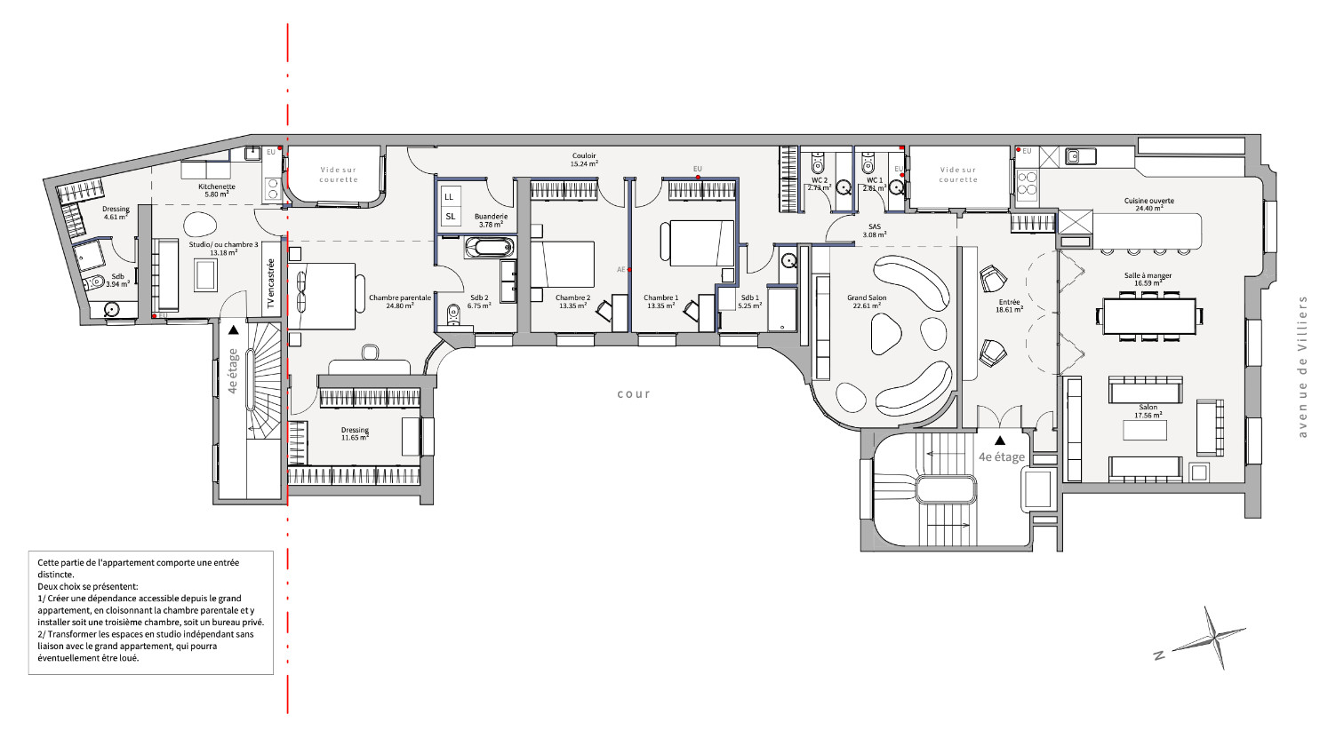 
                                                Vente
                                                 Appartement familial d'exception - Av de Villiers