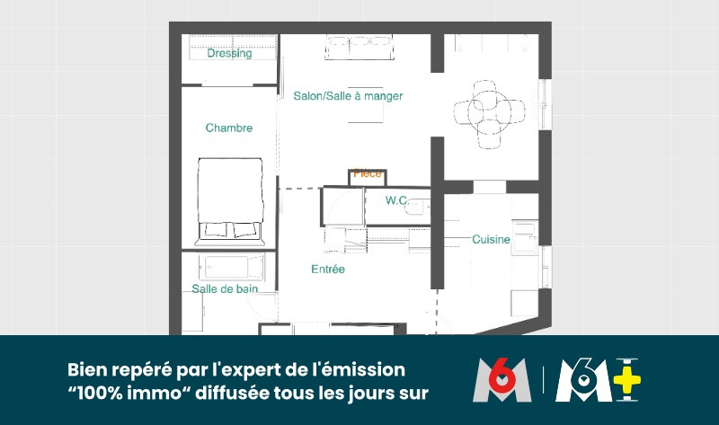 
                                                Vente
                                                 Appartement proche tram – atypique et calme