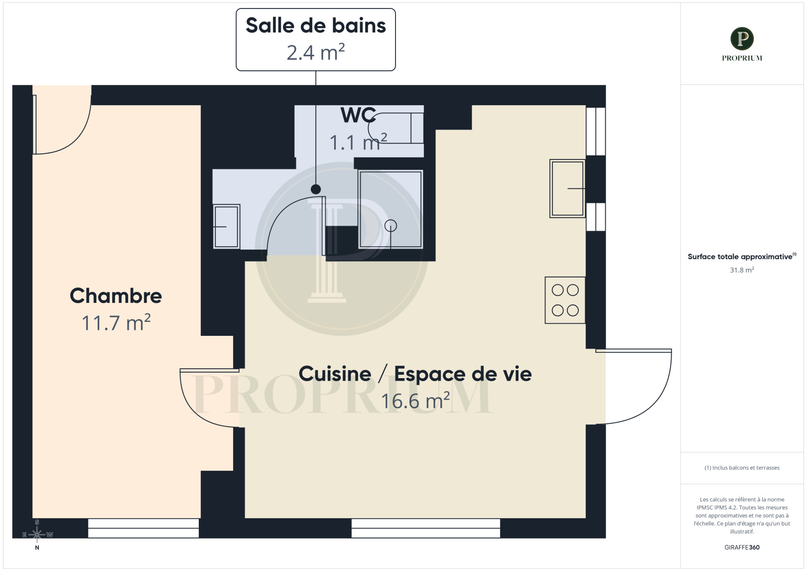 
                                                Vente
                                                 Appartement, Studio - 165 000 € -