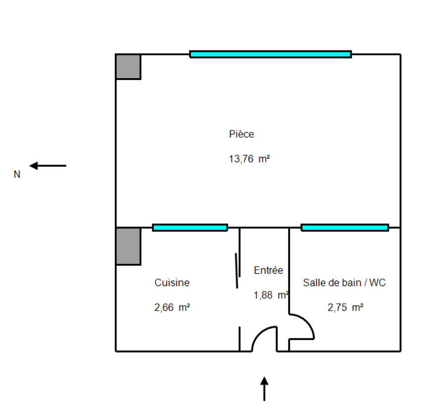 
                                                Vente
                                                 Appartement  - Studio  - 21.05 m²