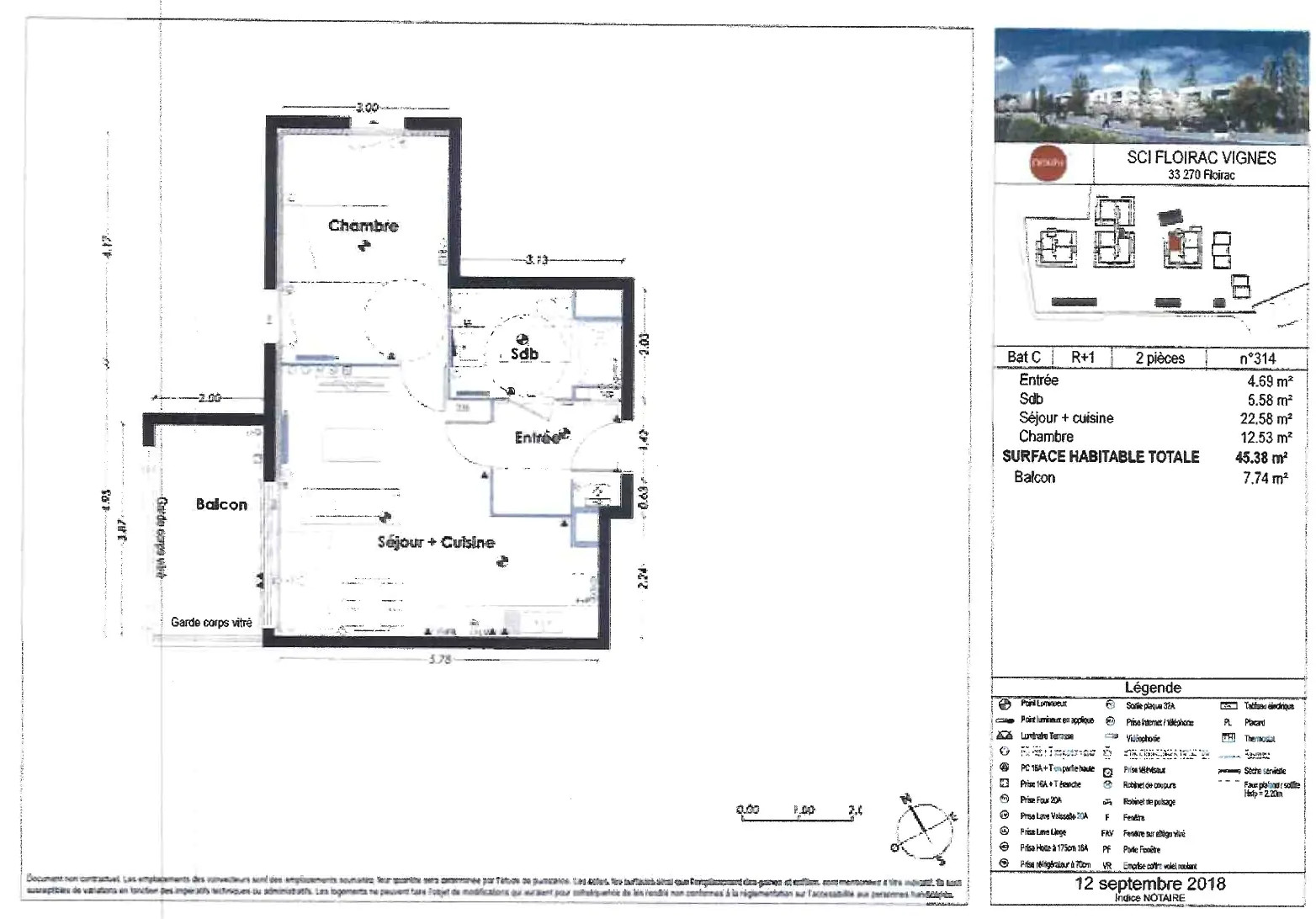 
                                                Location
                                                 Appartement T2 45m² à null