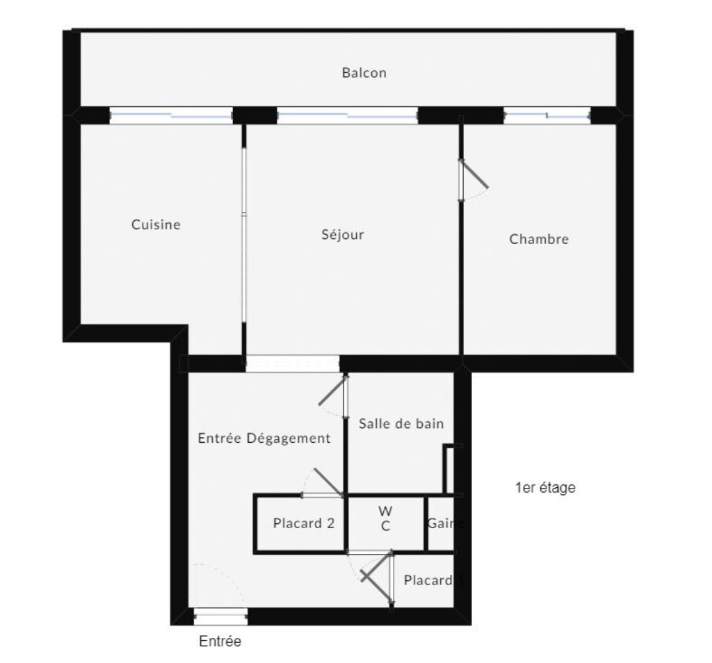 
                                                Vente
                                                 Appartement T2 - 51 m2 - quartier Aqueducs / Parc de la Garde