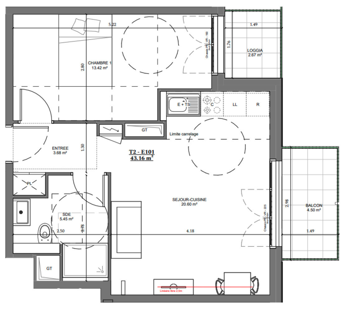 
                                                Vente
                                                 Appartement T2 à Chatenay Malabry