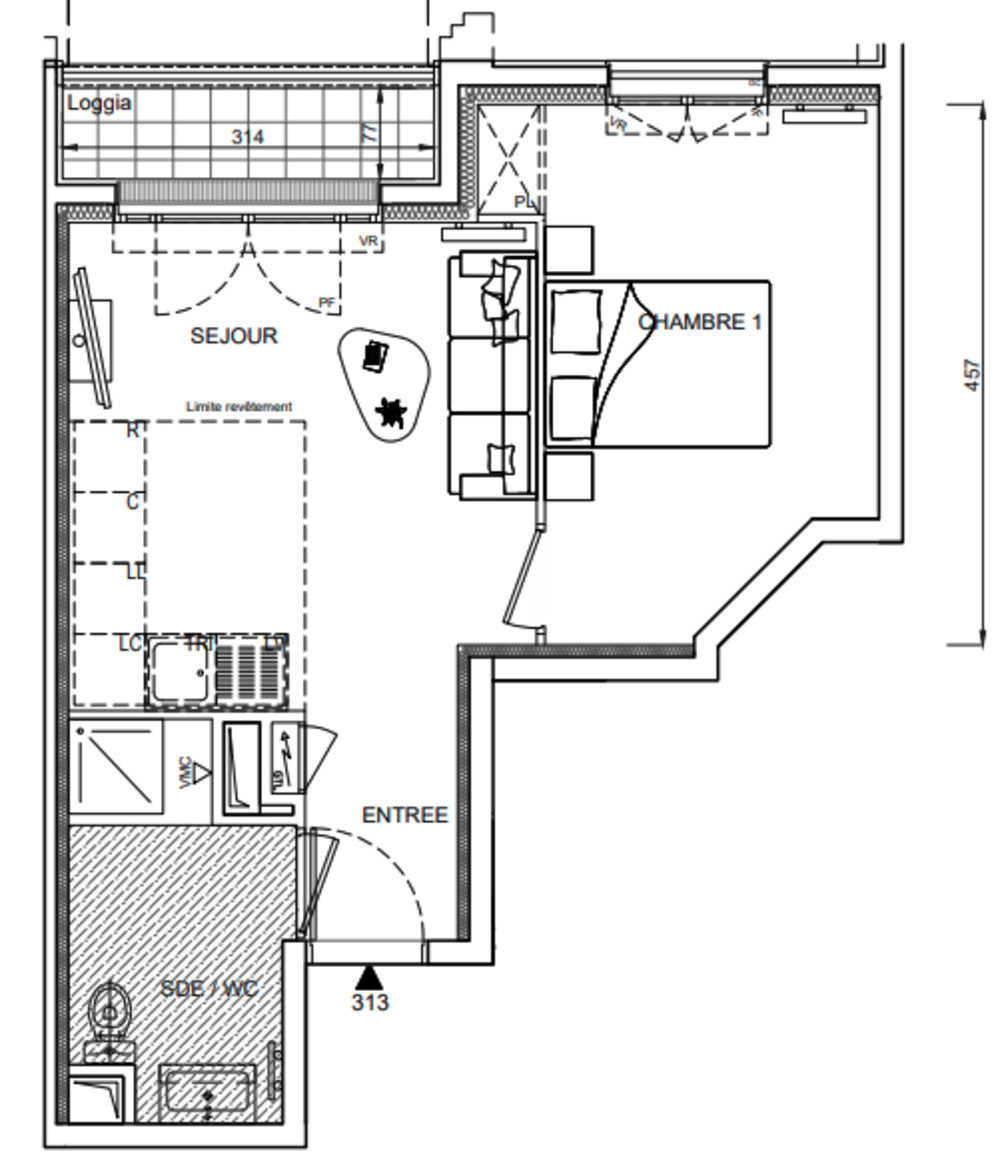 
                                                Vente
                                                 Appartement T2 au Blanc Mesnil
