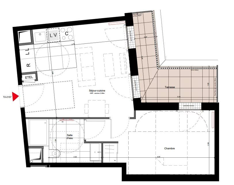 
                                                Vente
                                                 Appartement T2 de 37m2 à la Garenne Colombes