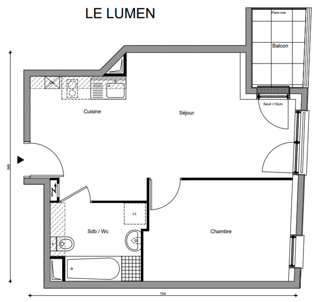 
                                                Vente
                                                 Appartement T2 de 42m2 à Aubervilliers