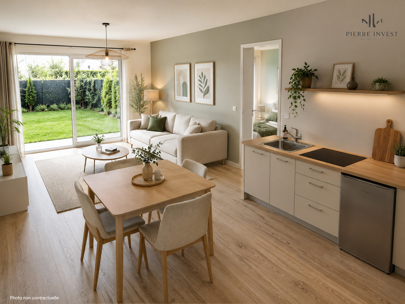 
                                                Vente
                                                 Appartement T2 de 43m2 à Ivry avec jardin
