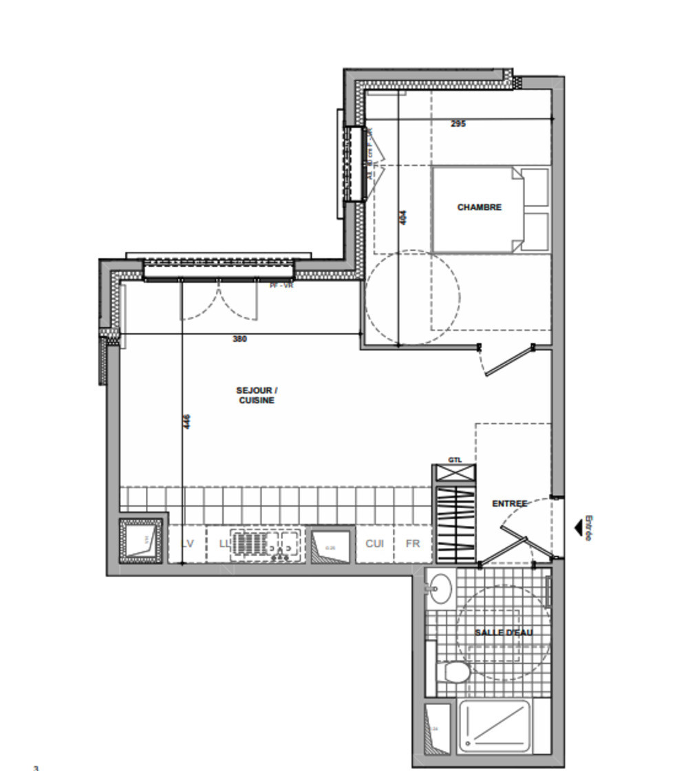 
                                                Vente
                                                 Appartement T2 de 43m2 à Saint Cloud