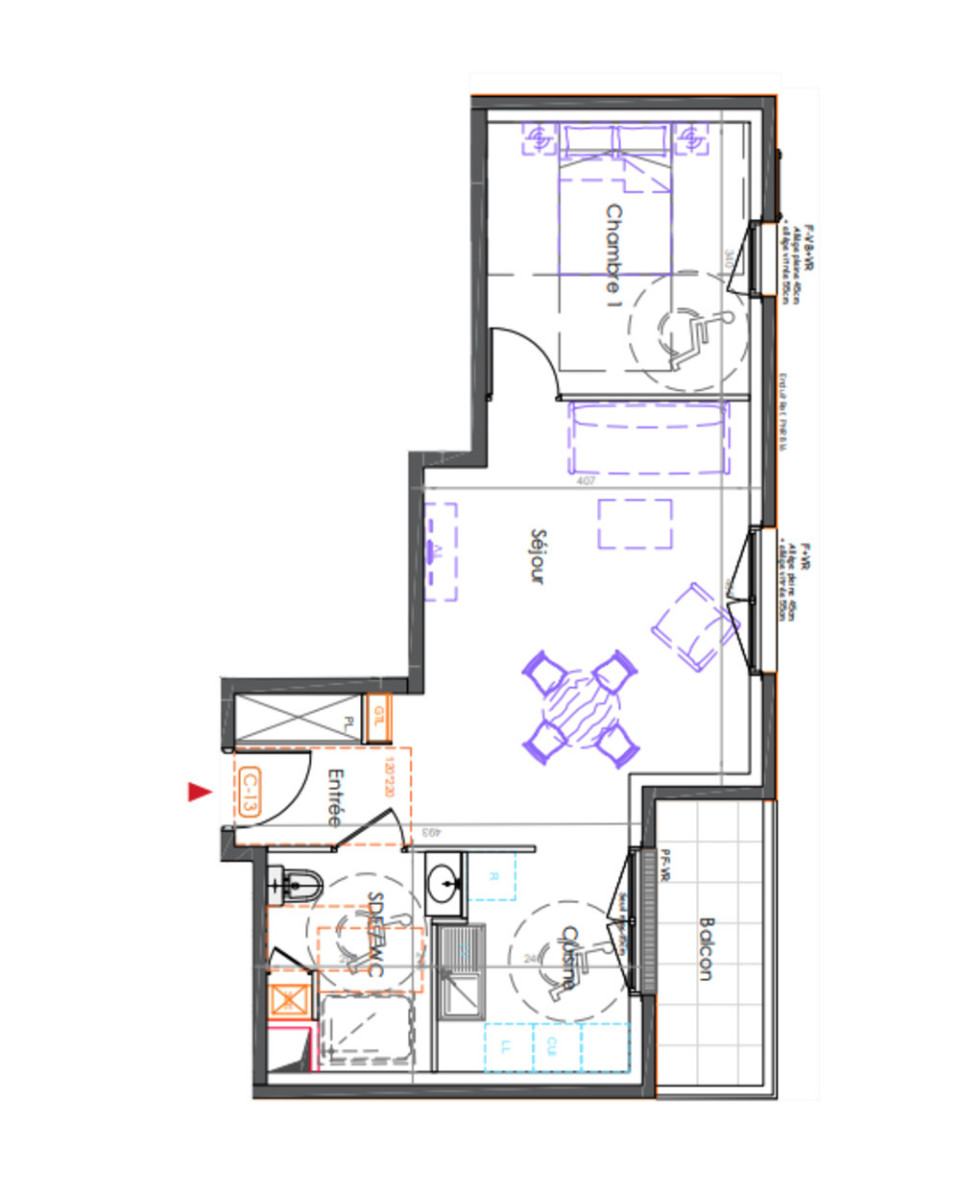 
                                                Vente
                                                 Appartement T2 de 47,5m2 - Chevreuse