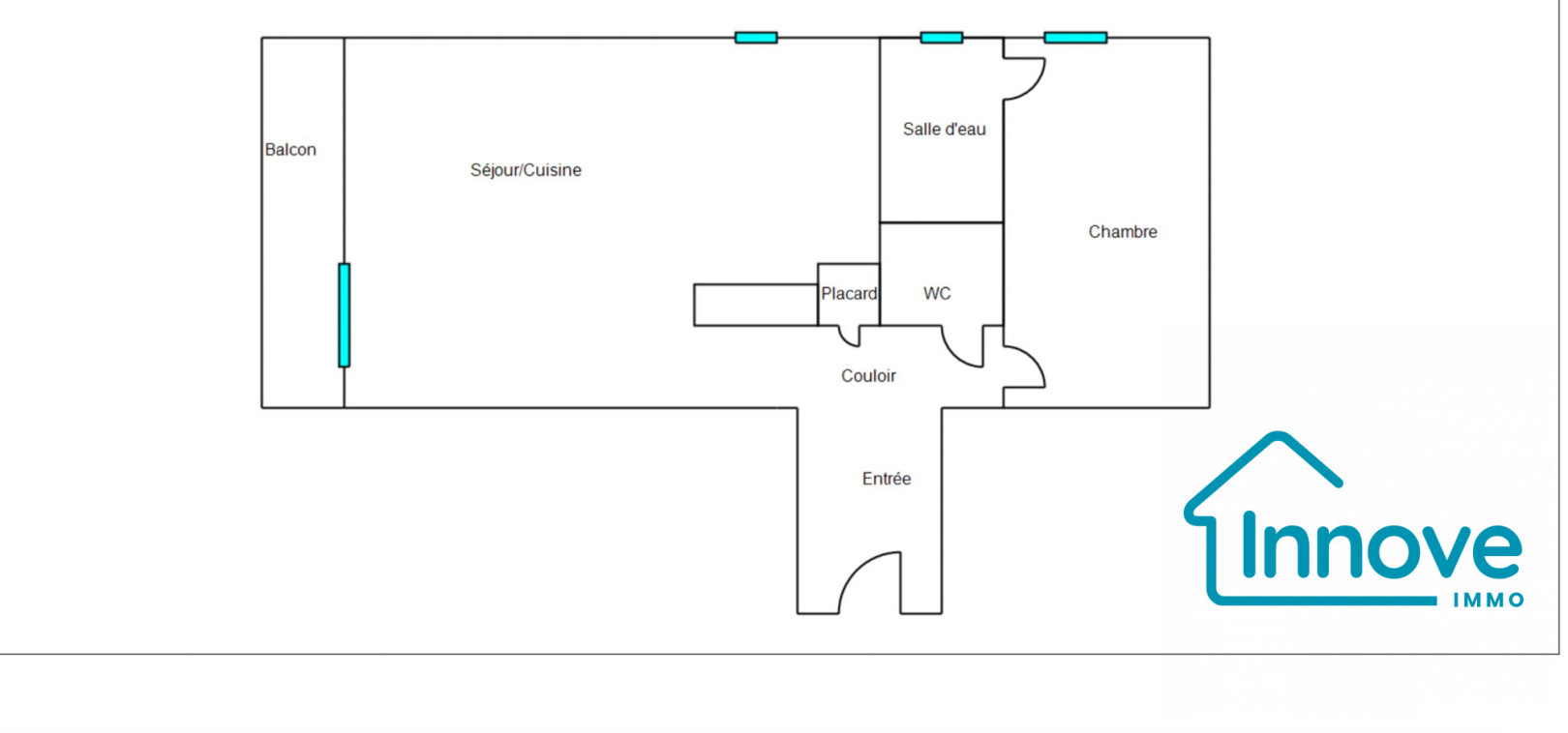 
                                                Vente
                                                 Appartement T2 lumineux et refait à neuf