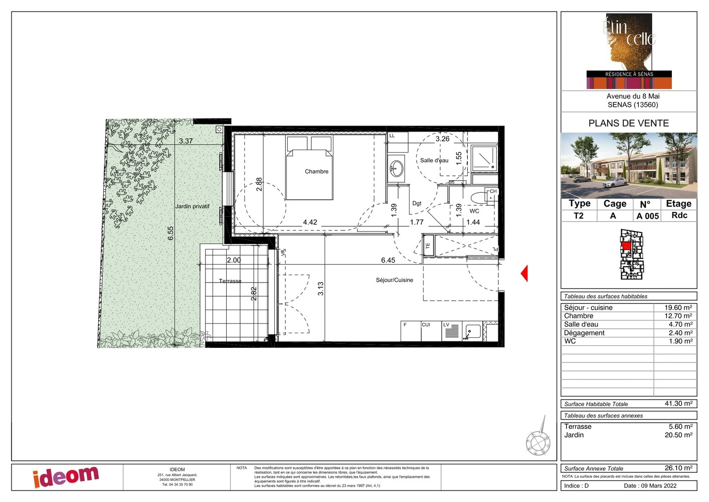 
                                                Vente
                                                 APPARTEMENT T2 NEUF - 2 PLACES PARKING