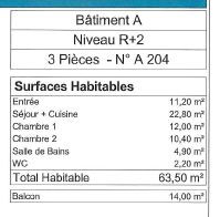 
                                                Location
                                                 Appartement T3 63m² à Villenave-d'Ornon