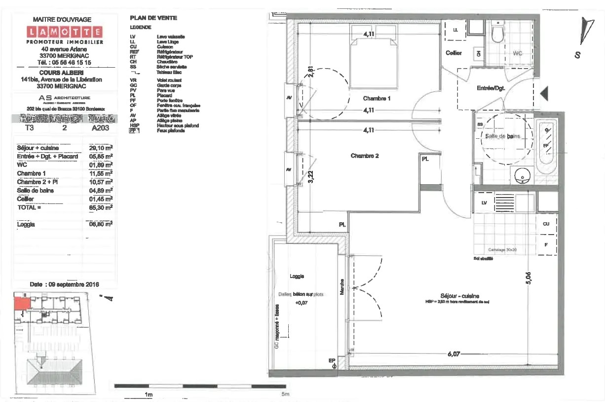 
                                                Location
                                                 Appartement T3 65m² à Mérignac