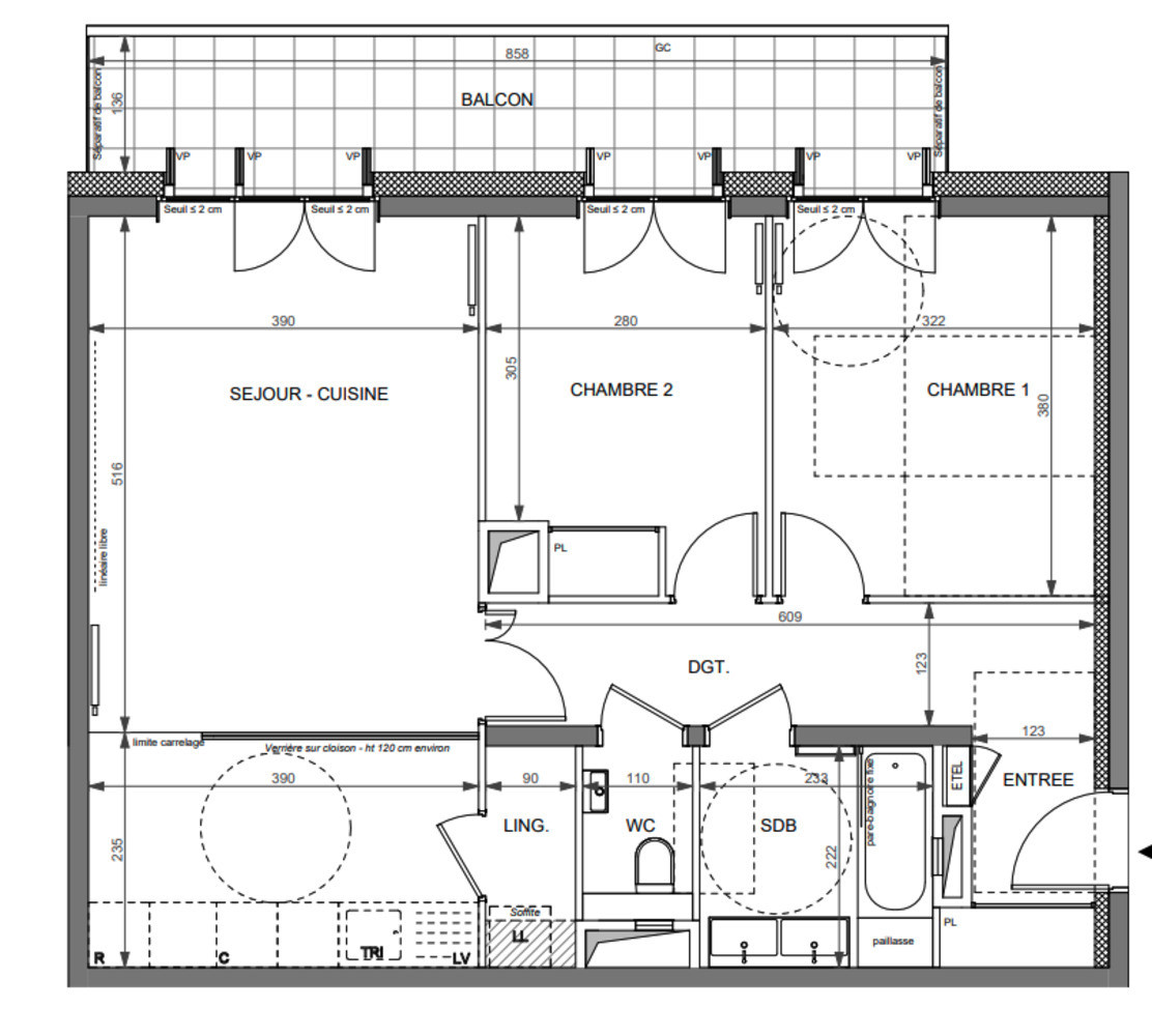 
                                                Vente
                                                 Appartement T3 avec balcon Neuilly/Seine