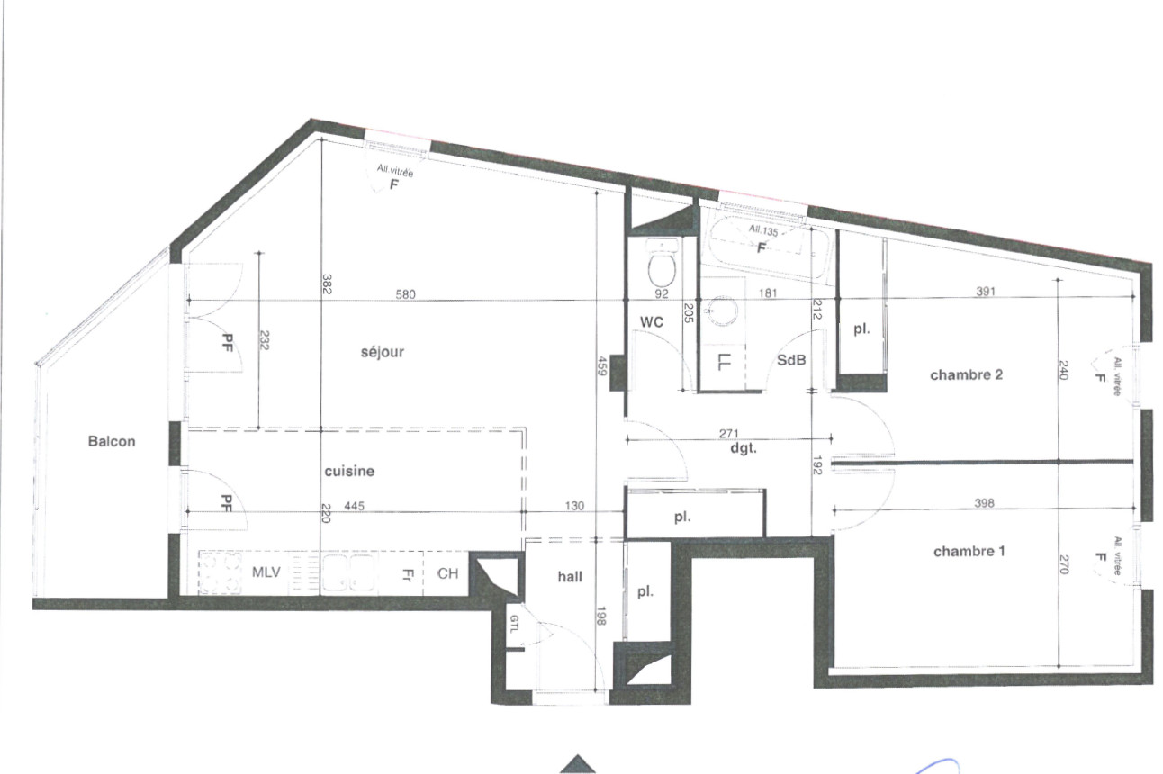 
                                                Vente
                                                 Appartement T3 - Balcon & Garage