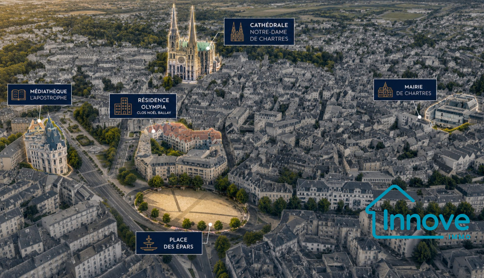 
                                                Vente
                                                 APPARTEMENT T3 - CENTRE VILLE CHARTRES