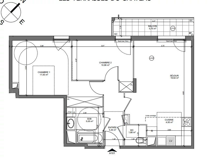 
                                                Vente
                                                 Appartement T3 de 35m2 à Le Mesnil Le roi