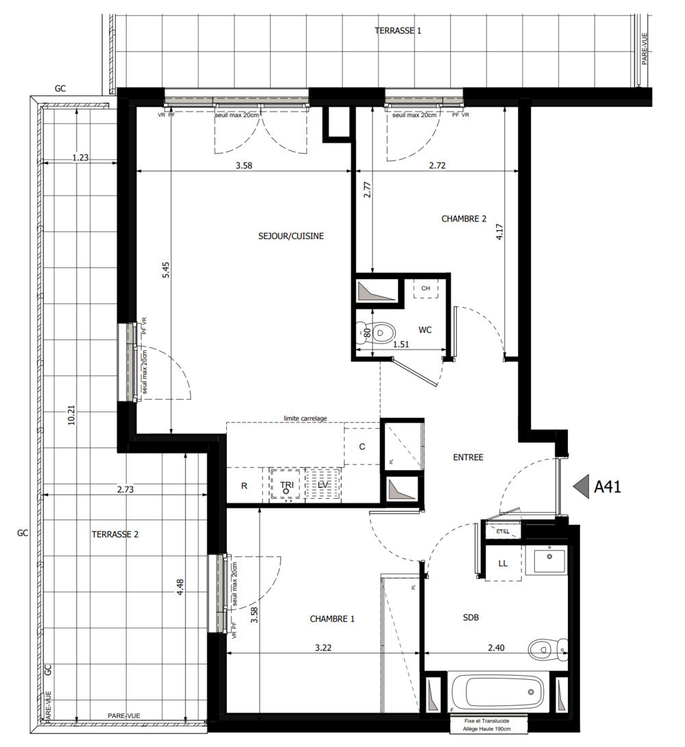 
                                                Vente
                                                 Appartement T3 de 57m2 à Vanves