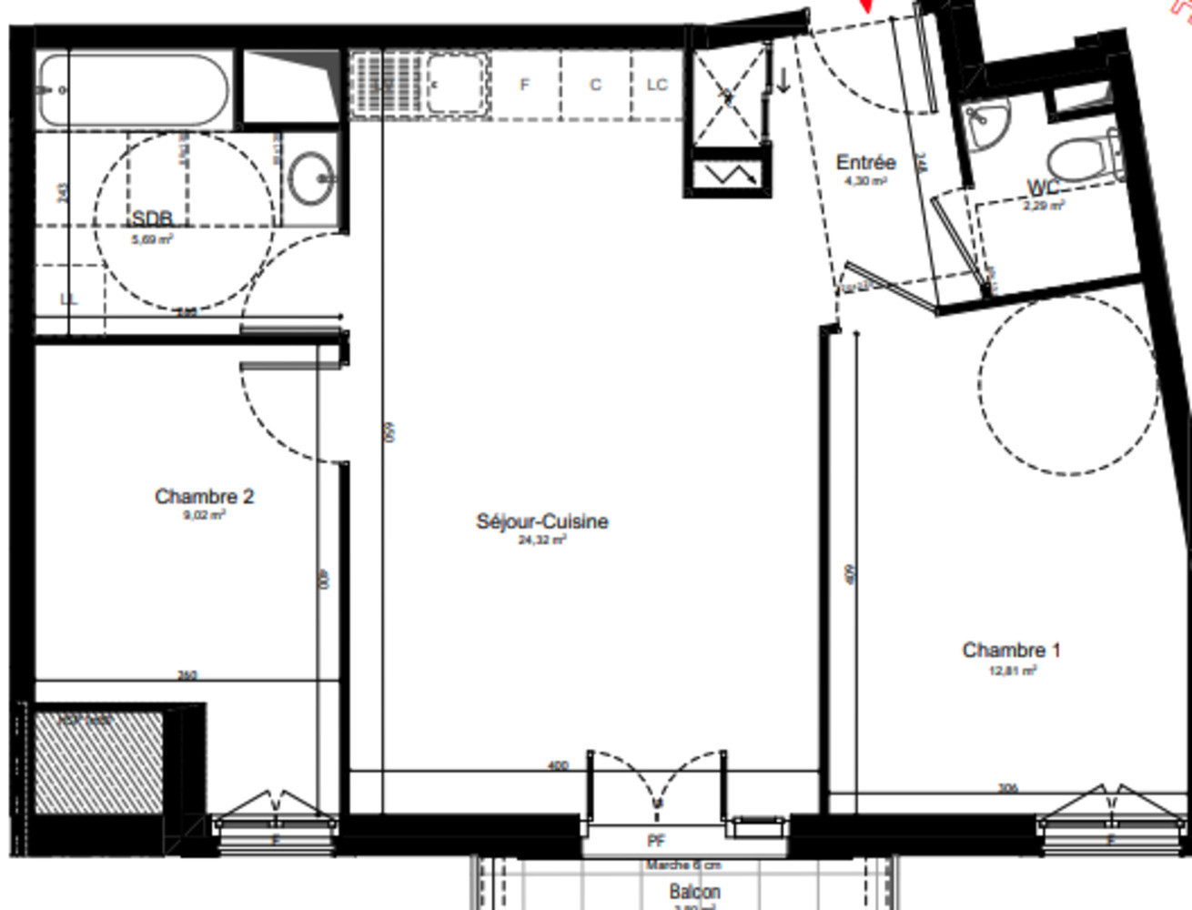 
                                                Vente
                                                 Appartement T3 de 58m2 - Le Blanc Mesnil