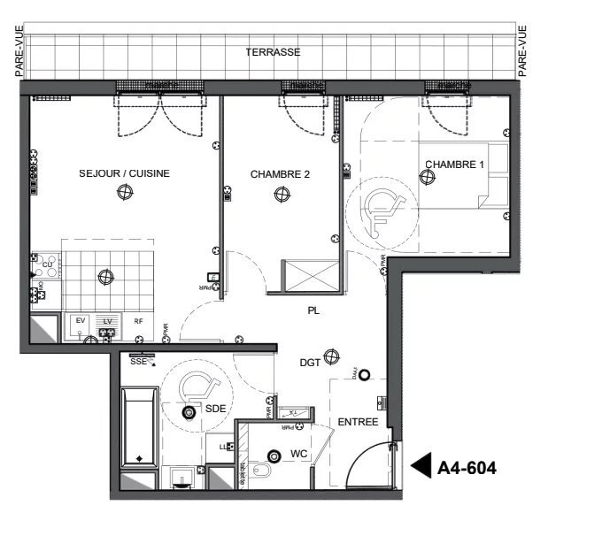 
                                                Vente
                                                 Appartement T3 de 59m2 à Bois Colombes