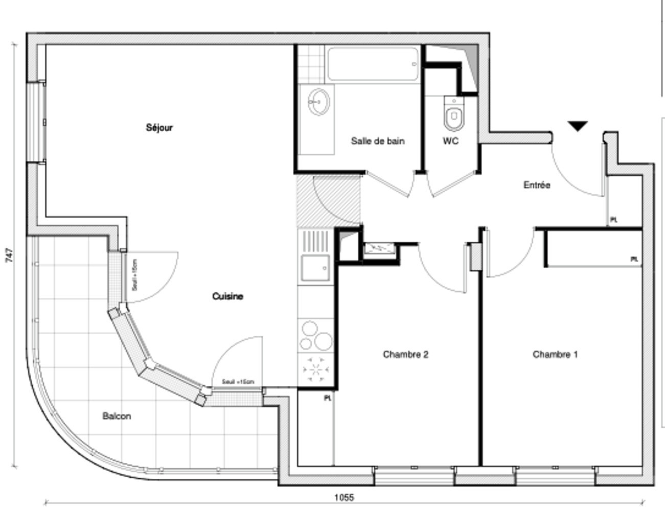 
                                                Vente
                                                 Appartement T3 de 60m2 à Champigny sur Marne