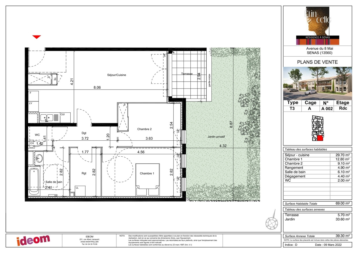 
                                                Vente
                                                 APPARTEMENT T3 NEUF - 2 PLACES PARKING