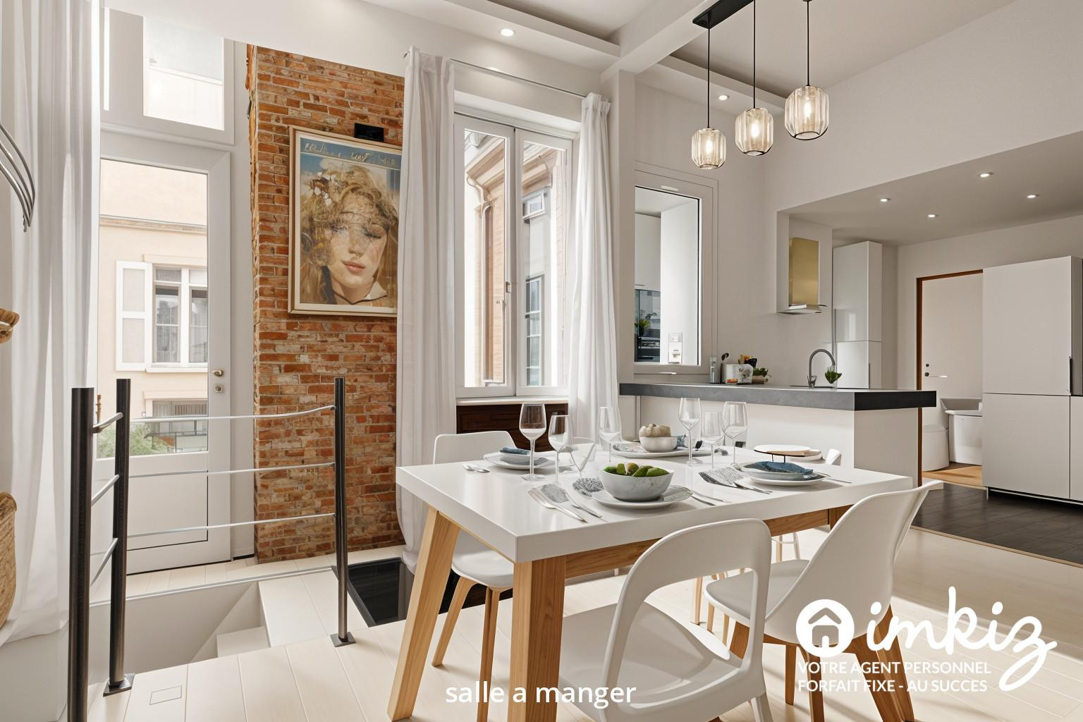 
                                                Vente
                                                 Appartement T3 rénové cachet ancien en souplex