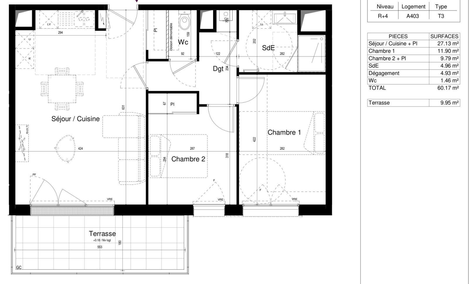 
                                                Location
                                                 Appartement T3 - Secteur jardin des plantes