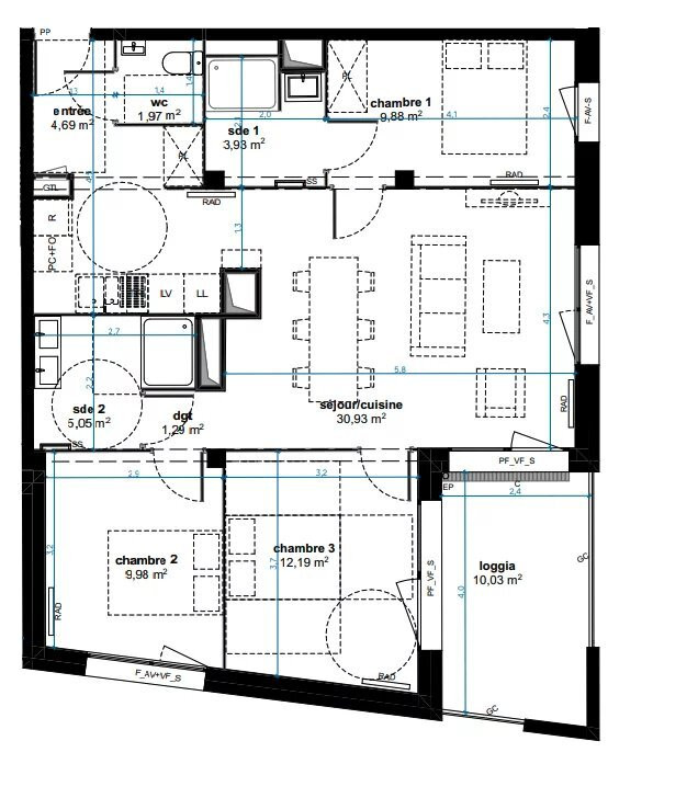 
                                                Vente
                                                 Appartement T4 à Bordeaux